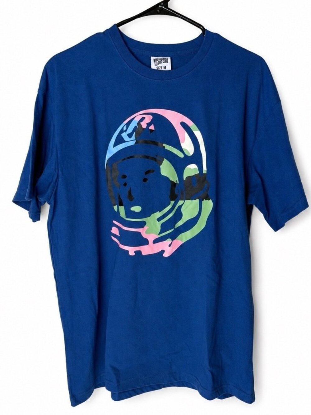 Billionaire Boys Club Tee M Blue Astronaut Camo Graphic Y2K Streetwear BBC
